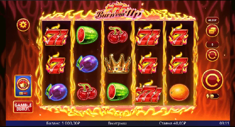 777 Burn 'Em Up Zrzut ekranu