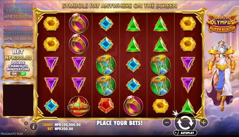 Zrzut ekranu Gates of Olympus Super Scatter