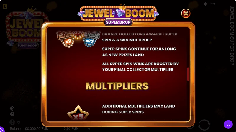 Zrzut ekranu Jewel Boom Super Drop
