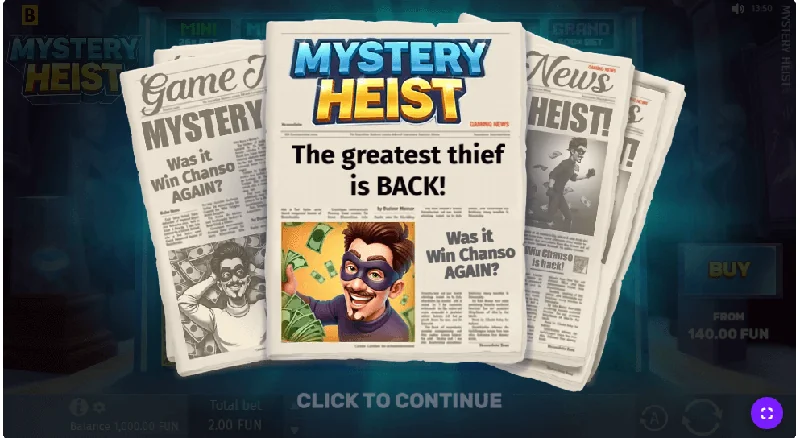 Zrzut ekranu Mystery Heist