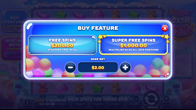 Zrzut ekranu Sugar Rush Super Scatter