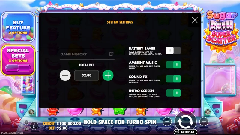 Zrzut ekranu Sugar Rush Super Scatter