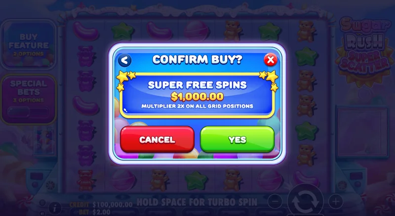 Zrzut ekranu Sugar Rush Super Scatter