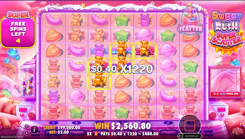 Zrzut ekranu Sugar Rush Super Scatter
