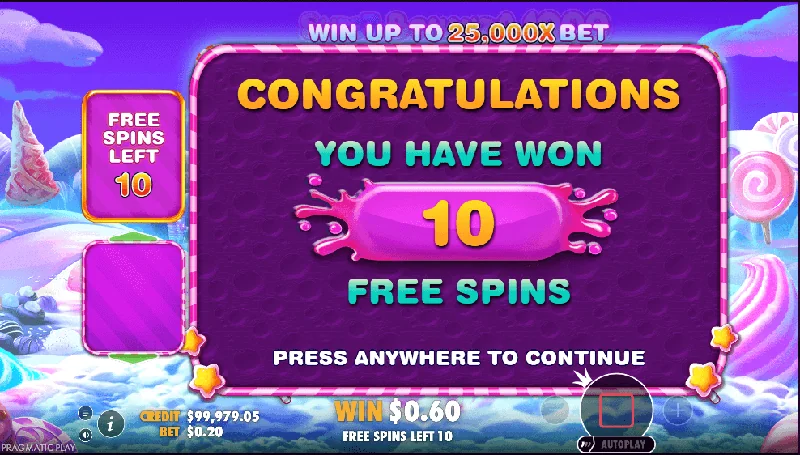 Zrzut ekranu Sweet Bonanza 1000