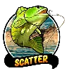 Symbol ryby Scatter w Big Bass Splash