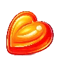 Symbol pomarańczowego cukierka w kształcie serca Sugar Rush Super Scatter