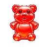Symbol czerwonego żelkowego misia Super Scatter w grze Sugar Rush